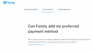 Fansly payment methods