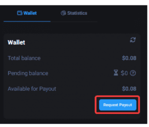 Request a payout on Fansly