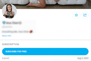 screenshot of creator where onlyfans feet pic seller allowing users to subscribe content for free