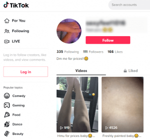 Best hashtags for selling feet pics on TikTok