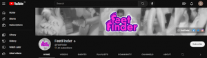 Screenshot of FeetFinder Youtube legit youtube channel