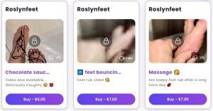 Screenshot of Selling Feet Pics on Feetinder