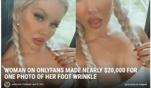 Char Borley, who made nearly $20,000 by selling feet pic on the internet